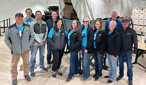 Group of people at volunteer site