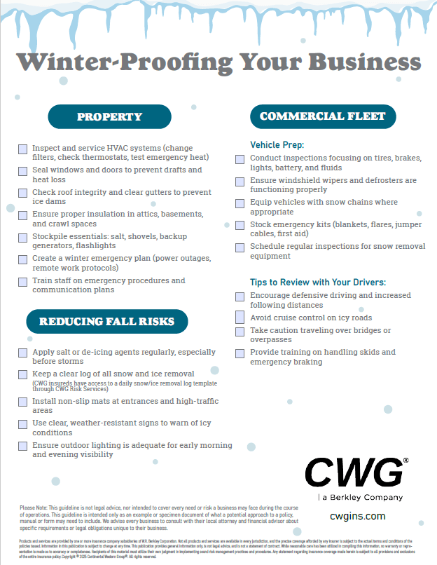 Preview of the winterproofing your business checklist